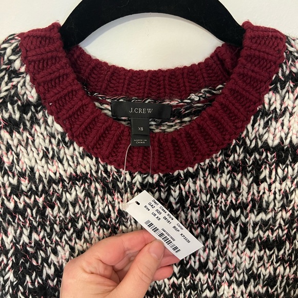 J. Crew Marled Wool Colorblock Sweater - Picture 3 of 6